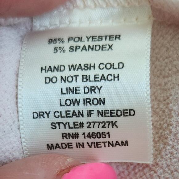 Monteau NWT Women's Off Shoulder Blush Pink Floral Tie Sleeve Blouse Size M - Picture 9 of 9